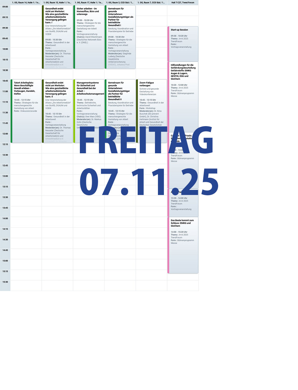 A+A Kongress Programm 7. November 2025